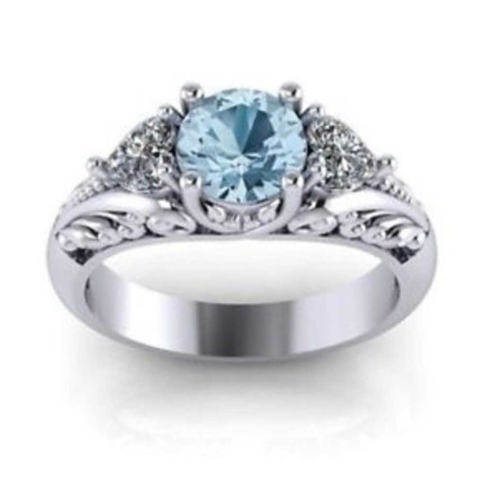 March Birthstone Aquamarine-Ring-Size-5